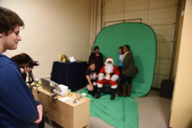 Wider Circle: Family with Santa by Dave Mullen