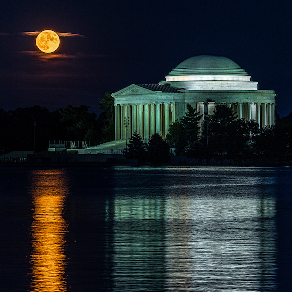 Edwards, Sherm ~ Super Moon over the Tidal Basin